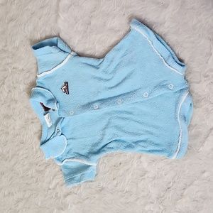 Vintage Jordache baby romper one piece Terry cloth retro blue 18mo